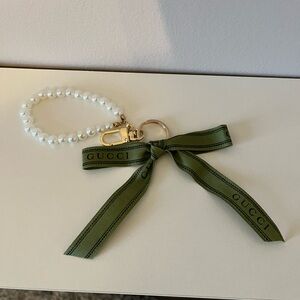 Gucci Handmade Pearl Key Chain/Bag Charm